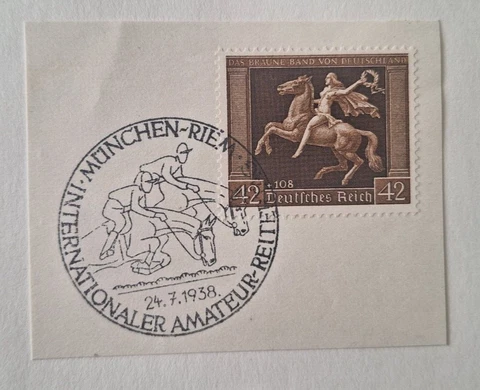 1938 - Germany - International Amateur Horse Racing - Commemorative Postmark Cover