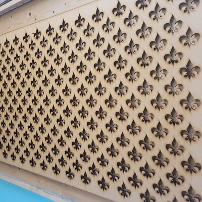 Fleur-Du-Lis Lily Decorative Screen Radiator Cabinet Panel MDF French Style 0129 - Image 1 of 4