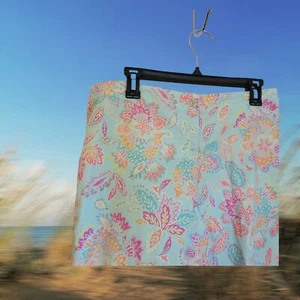Sigrid Olsen Sport Damengröße 14 Caprihose abstrakt Blumenmuster Urlaub Reisen T21 - Bild 1 von 6