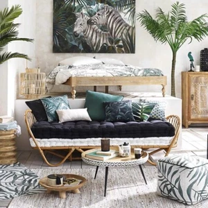 Cojín de sofá cama de algodón hecho a mano colchón francés almohada personalizada sofá de piso - Imagen 1 de 4