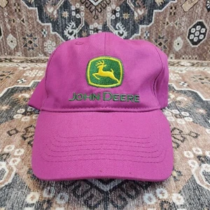 John Deere Women's Purple/Pink Hat Adjustable Hook & Loop Embroidered - Picture 1 of 11