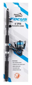 Jarvis Walker Telecopic Fishing Spinning Rod and Fishing Reel Starter Kit - Picture 1 of 3