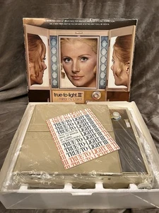 Vintage 1971 Clairol True-To-Light III LM-3 Lighted Make Up Mirror w Orig. Box - Picture 1 of 24