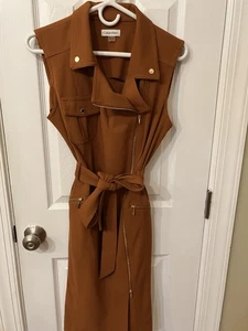 Vintage Calvin Klein Caramel Colored Dress Size 12. Excellent condition. - Picture 1 of 4
