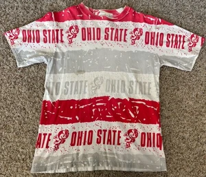 Vintage 90s Ohio State Buckeyes Double Sided All Over Print AOP T-Shirt Jostens - Bild 1 von 9