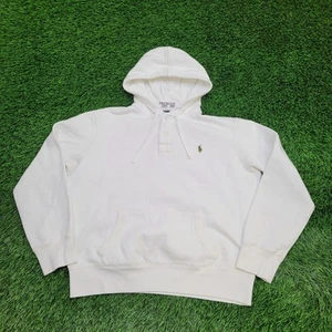 Ralph-Lauren Hoodie Women Large 24x23 White Baggy Small-Pony - Picture 1 of 16
