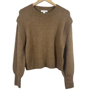 Suéter suéter Treasure & Bond para mujer detalle coñac hombro cuello redondo talla M - Imagen 1 de 8
