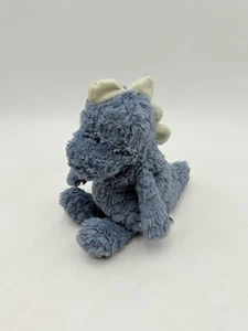 Carters Just One You Blue Dinosaur Plush Doll Soft Gray Spikes Lovey Nursery Toy - Picture 1 of 6