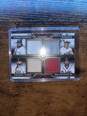 2022 Topps Museum Collection Primary Quad Patch #10/25 Vlad,Soto,Tatis,Acuna - Image 1 of 3