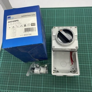 ISOC420PG NHP ISO Socket Outlet 20A 3 phase IP66 Incomplete Isolator 2 gang NOS - Picture 1 of 9