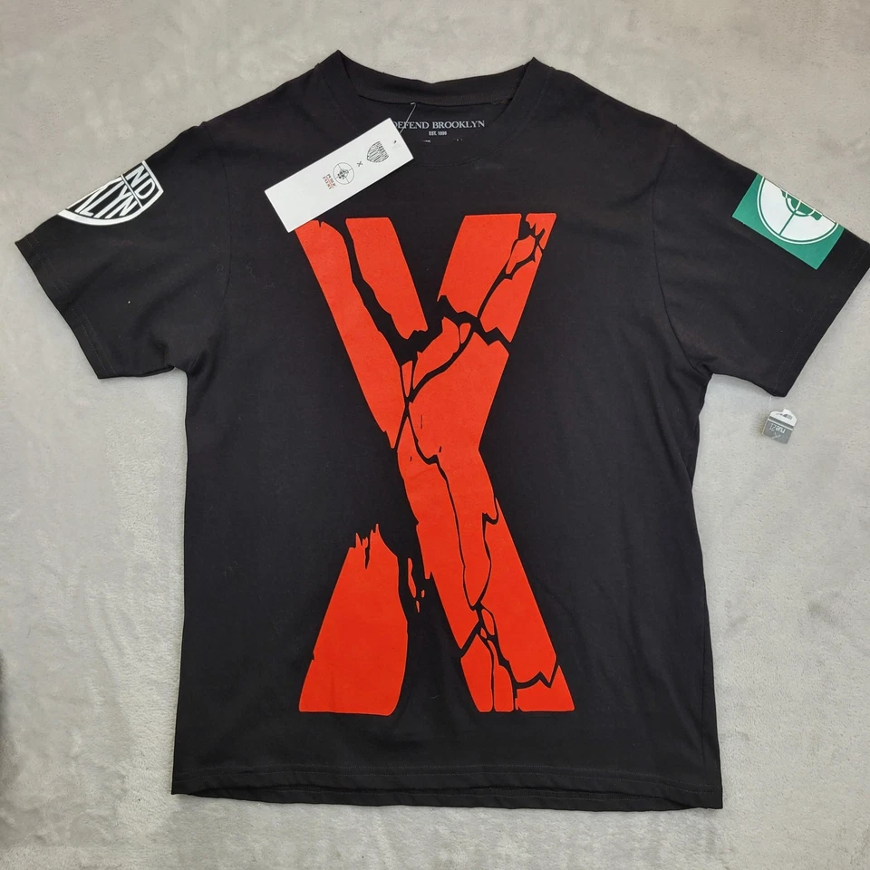 Camiseta masculina grande gráfica hip hop streetwear rap Defend Brooklyn Public Enemy - Imagem 1 de 4