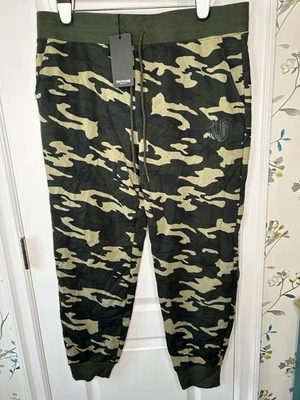 VERDADEIRA RELIGIÃO Camuflagem Joggers Feminina Tamanho XL Verde Bolsos com Cordão Novo com etiquetas - Imagem 1 de 4