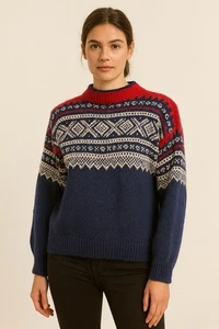Suéter Nórdico De Lana De Colección Patrón Isla Justa Jersey S Jersey Escandinavo - Imagen 1 de 5