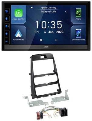 JVC DAB Bluetooth MP3 USB 2DIN Autoradio für Hyundai Genesis BK 10-12 - Bild 1 von 4