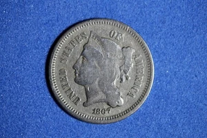 1867 Three Cent Nickel #M24526 - Picture 1 of 2