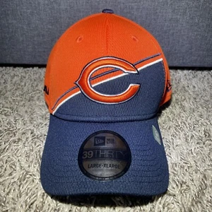 Chicago Bears Sideline On-Field Hat Size Large/XL 39Thirty Flex Cap Blue Orange - Picture 1 of 8