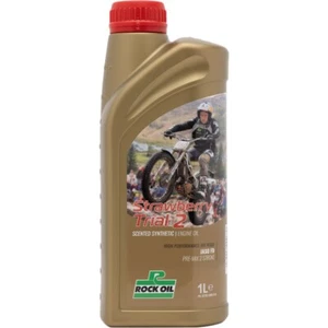 ROCK OIL Motorcycle MX 2 Stroke Motor Oil Strawberry Scented Synthetic 1 Litre - Picture 1 of 3