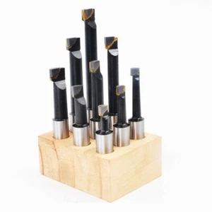 1/2" boring bars set 12.5mm boring lathe tool turning bar 9pcs carbide tips bar  - Picture 1 of 6