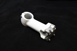 1 1/8" ALLOY WHITE 100mm REACH A-HEAD HANDLEBAR STEM 4 BOLT CLAMP 15 DEGREE RISE - Picture 1 of 2