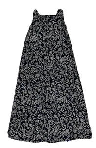 Vestido midi J. Peterman abotonado negro beige con bolsillos profundos talla XS algodón - Imagen 1 de 12