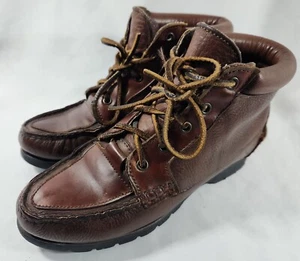 Vintage Timberland Brown Leather Waterproof Hiking Boots Women Size 6.5 M - Picture 1 of 12