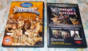 2 HUNTERS DVDS REAL HUNTING WORKING WHITETAILS & MUZZY BAD TO THE BONE BUCKS 5 - Foto 1 di 5