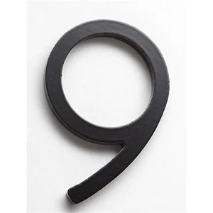 Sandleford ZONE NUMERAL "9" 75mm+3M Adhesive Tape,Powder Coated BLACK *AUS Brand - Picture 1 of 1