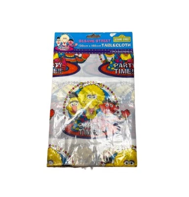 Mantel vintage Sesame Street Party Time 1996 nuevo en paquete 130 x 180 cm  Foto 1 de 4