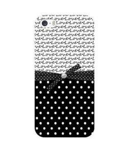 Coque Iphone 7 PLUS iphone 8 PLUS love noeud pois noir blanc - Photo 1 sur 1