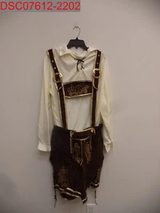 Spooktacular Creations Mens Brown/Ivory Bavarian Oktoberfest Costume Set, L 2188 - Picture 1 of 8