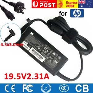 For HP Laptop Charger AC Power Adapter 740015-002 741727-001 19.5V 2.31A +Plug - Picture 1 of 10