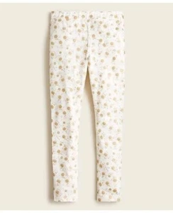 NWT J.Crew Crewcuts Everyday Leggings 5 Floral Gold Glitter BD075 - Picture 1 of 2