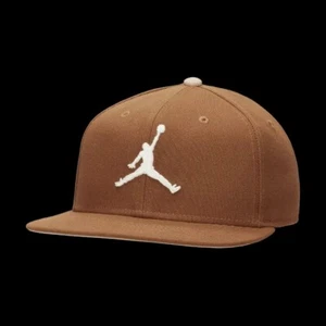 Nike Air Jordan Pro Element Logo JUMPMAN Snapback Sombrero Bronceado Británico Claro talla M/L - Imagen 1 de 16