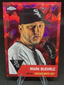 2022 Topps Chrome Platinum Anniversary Mark Buehrle Fuchsia Atomic /100 No. 493 - Picture 1 of 2