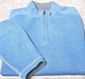 JOHNNIE'O-Blue/Gray Jersey Knit Cttn, Mens REVERSIBLE, Pullover Sweatshirt-(XXL) - Picture 1 of 4