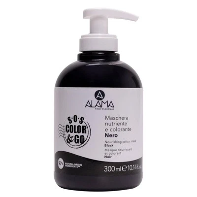 Alama Professional S.O.S Color e Go Maschera Colorante Nera Nutriente 300 Ml - Immagine 1 di 3