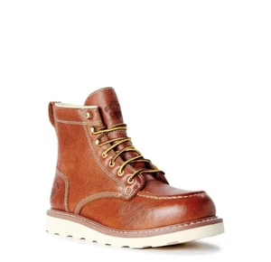 Botas Herman Survivors Oakridge Puntera de Acero Talla 8.5 Cuero Tostado/Blanco - Nuevas - Imagen 1 de 5