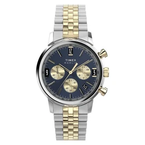 Timex Marlin Chronograph Tachymeter Classic 40mm Stainless Steel Watch TW2W60200 - Picture 1 of 5