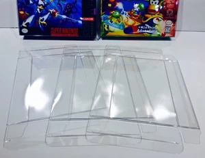 100 SNES / N64 / ATARI JAGUAR Box Protectors Clear Cases Super Nintendo 64 CIB - Picture 1 of 12