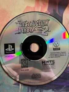 🔥 SONY PS1 PlayStation One PSX 💯 WORKING GAME DISC ONLY 🔥DESTRUCTION DERBY 2 - Picture 1 of 1