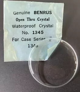 NOS Genuine Benrus Open Thru Acrylic Crystal Waterproof Wrist Watch Part 1345 - Picture 1 of 4