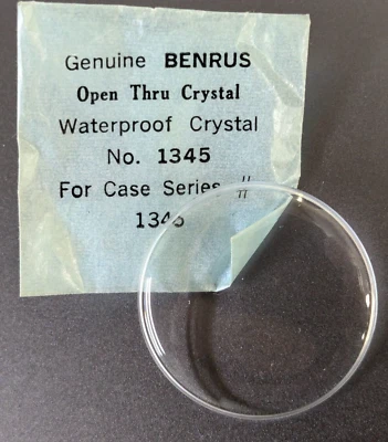 Nuevo de Lote Antiguo Genuino Benrus Abierto Acrílico Cristal Impermeable Reloj de Pulsera Parte 1345 Foto 1 de 4
