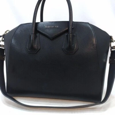 Bolso de Mano Givenchy Antigona Mediano de Cuero Bolso de Hombro 2 Vías Negro Usado Italia Foto 1 de 4