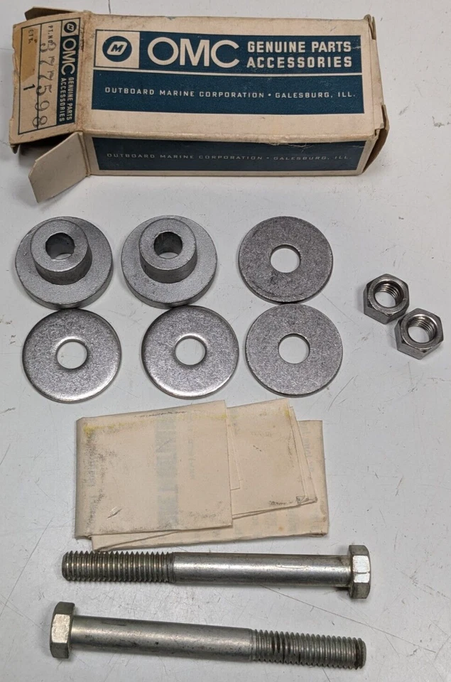 NOS OMC 377598 Hardware Kit Stern Bracket Retainer Evinrude 50 HP 1958 1959 - Image 1 of 1