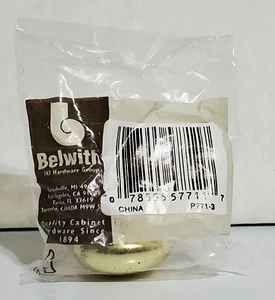 Belwith P771 Cottage 1-1/4" Mushroom Brass Gold Cabinet Knob Hardware  - Picture 1 of 5