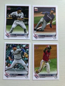 Juego de equipos de Texas Rangers 2022 edición británica Topps - 4 tarjetas - Imagen 1 de 1