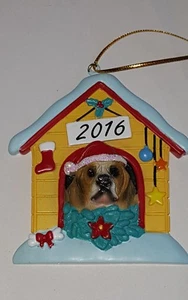 LITTLE GIFTS INC. - BEAGLE in DOG HOUSE 2016 Resin Ornament NEW IN BOX - Picture 1 of 2