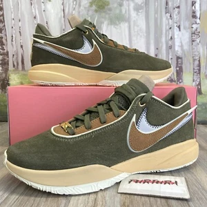 Nike LeBron XX 20 'Olive Green' DV1193-901 Men's Size 8 Shoes #307A - Picture 1 of 12