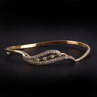 Bracelet femme diamant créé en laboratoire 4 ct taille ronde plaqué or jaune 14 carats