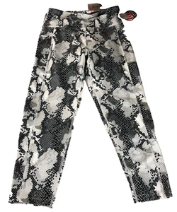 Bally Total Fitness Womens Capri Leggings Sz M Snakeskin High Rise Mid-Calf NWT - Picture 1 of 14